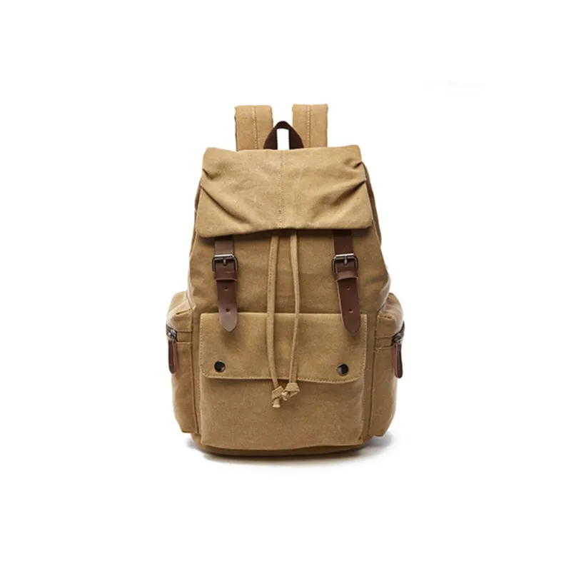 CMLZIUA Canvas Backpack Unisex Coffee/Black/Khaki/Dark Blue/Gray/Maroon/Army Green-9