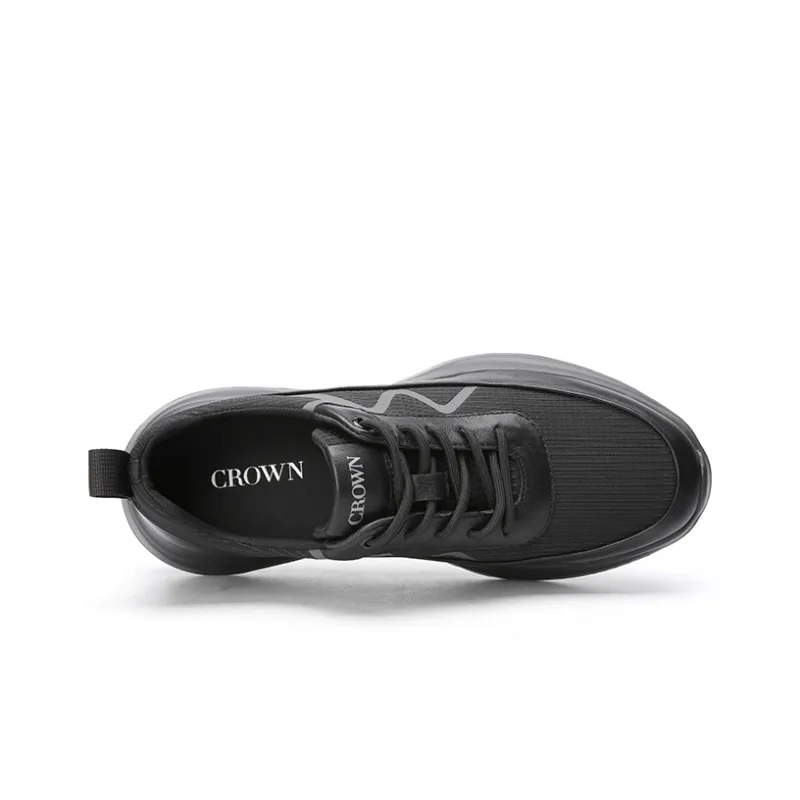 CROWN Low Top Casual Shoes Men's Black-2
