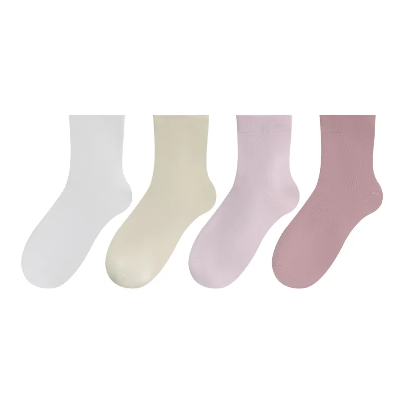 XXLLG Spring And Fall Mid Calf Socks Women's 4 Pack-6
