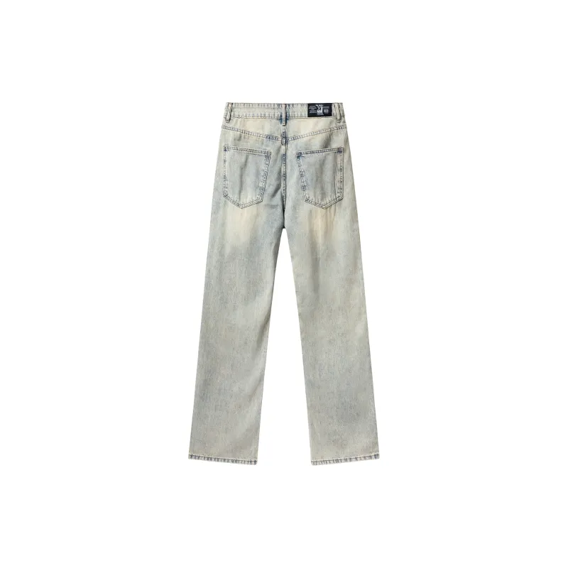 XINYINSU Jeans Unisex Yellow Mud-1