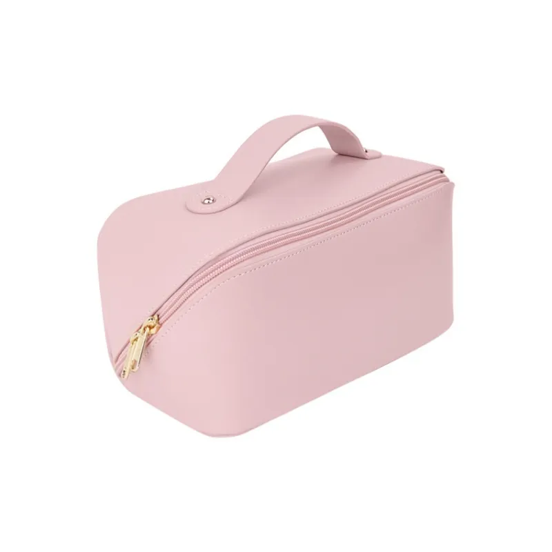 JANE KLAIN Synthetic Leather Makeup Bag Regular Unisex White/Black/Pink-5