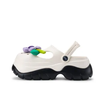 XMISTUO Cute Small Flower Over-The-Knee Closed-Toe Slippers Clogs Women's