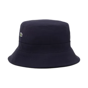 LACOSTE Organic Cotton Bucket Hats Unisex Marine Blue