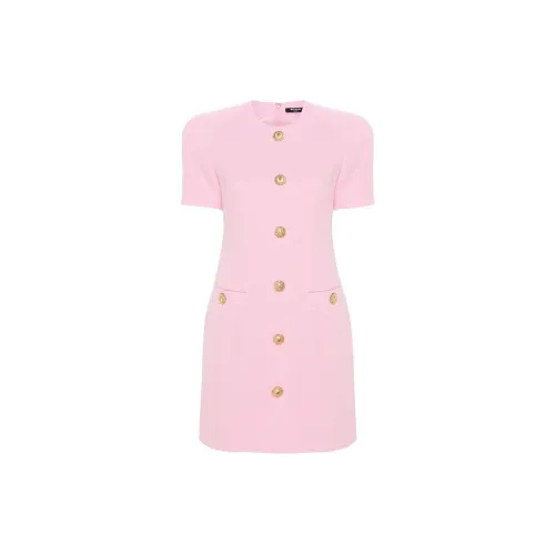 BALMAIN Short-Sleeved Dresses Women's Rose Pink