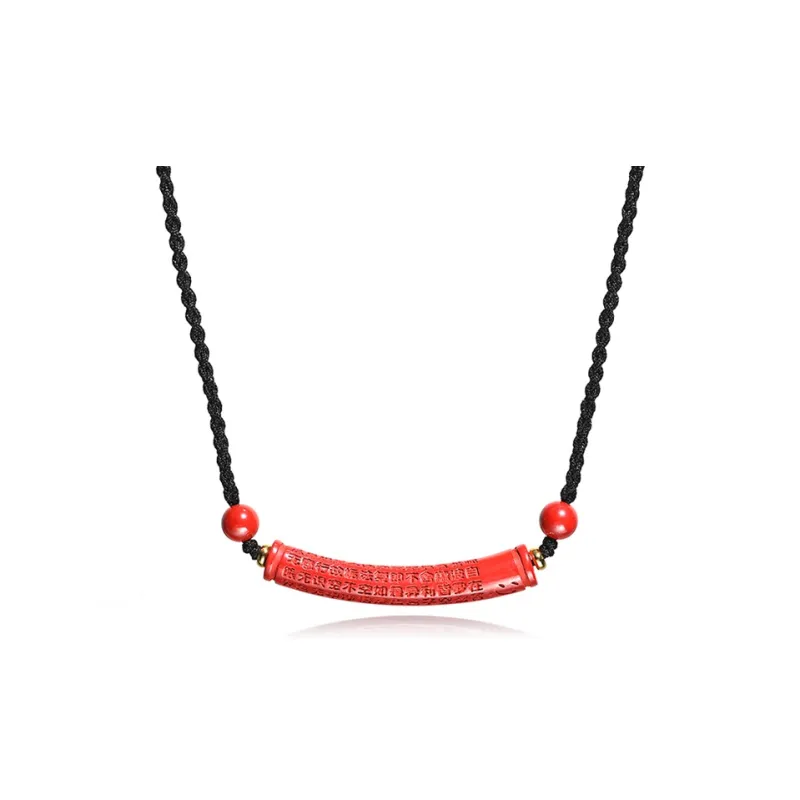 Moon Jewelry Reconstructed Cinnabar Necklaces Unisex-4