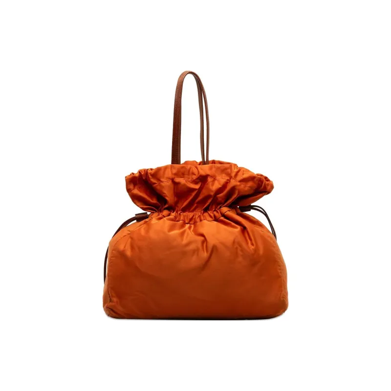 PRADA Nylon Tote Bag Shopping Bag Shoulder Bag Handbag Unisex Orange-1