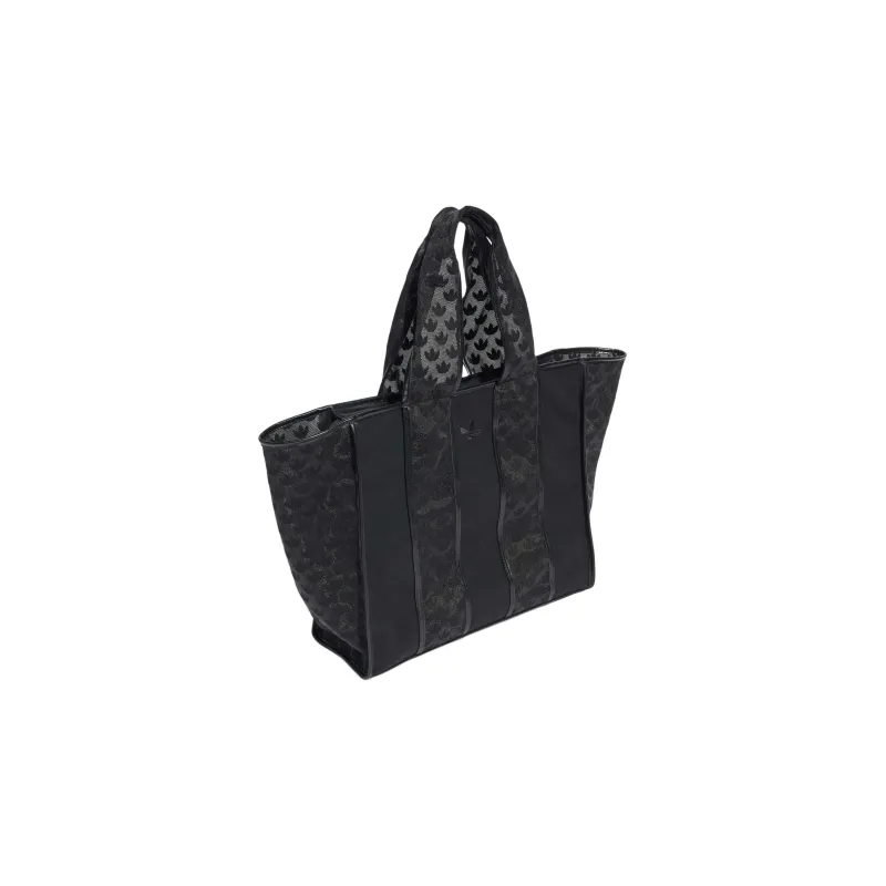 Adidas Originals Polyurethane Tote Bag Shopping Bag Shoulder Bag Handbag Regular Women's Black-1