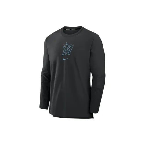 Nike Miami Marlins Jackets Men Black