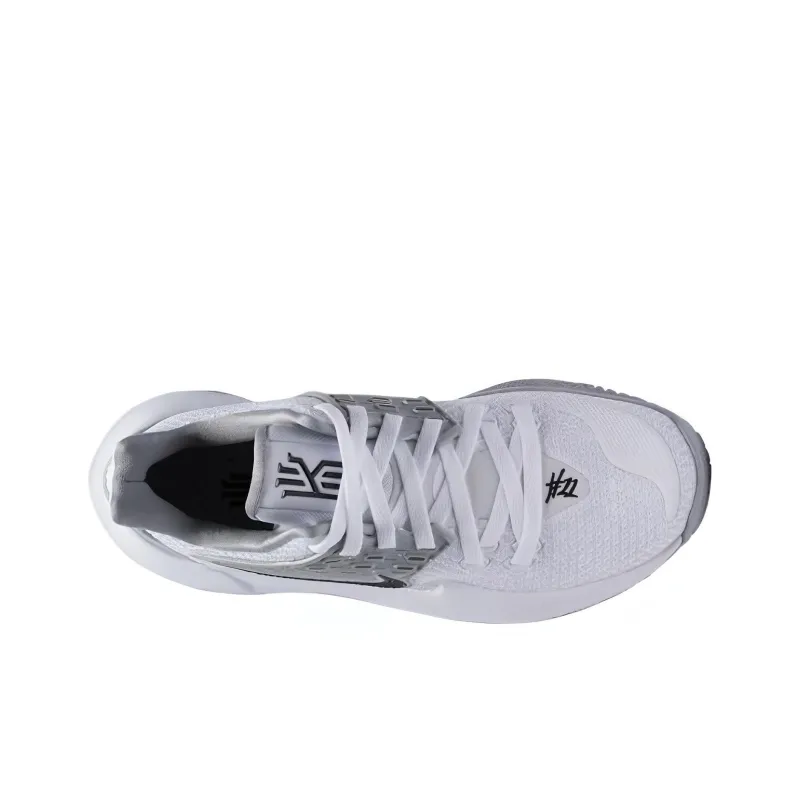 Nike Kyrie Low 2 Cushioning Anti Slip And Wear Resistant Breathable Coverage Mid Top Basketball Shoes Unisex Gray White-2