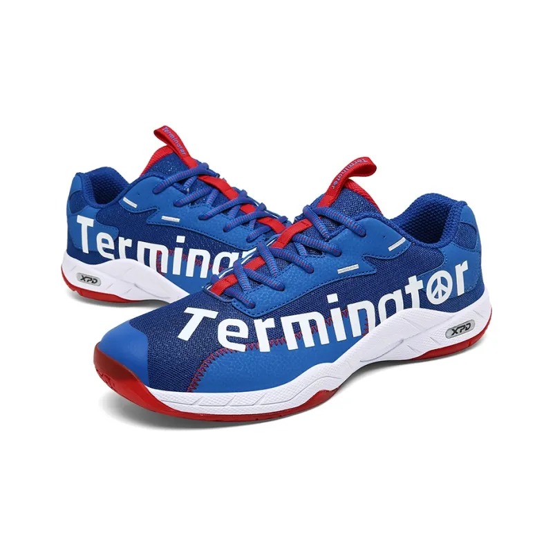 XPD Badminton Shoes Unisex Low Top White/Blue-12