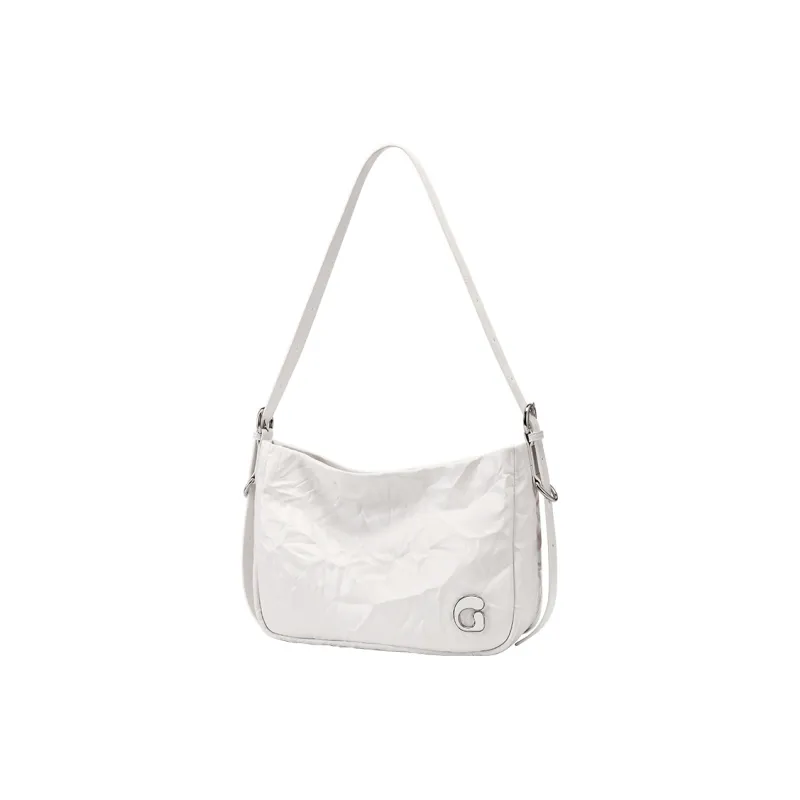 GOLF Synthetic Leather Shoulder Bag Regular Women's Milkshake White/Tranquil Black-2