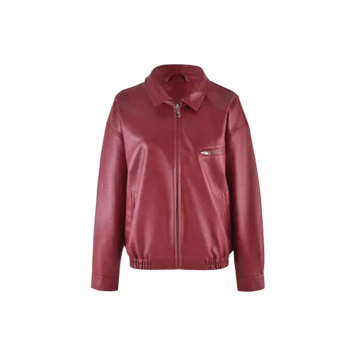 I.AM.GIA Leather Jackets Women's Red