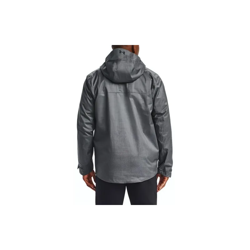 Under Armour Outdoor Hiking Water Resistant Windproof Breathable Water Repellent Windbreaker Jacket Men's Gray-3