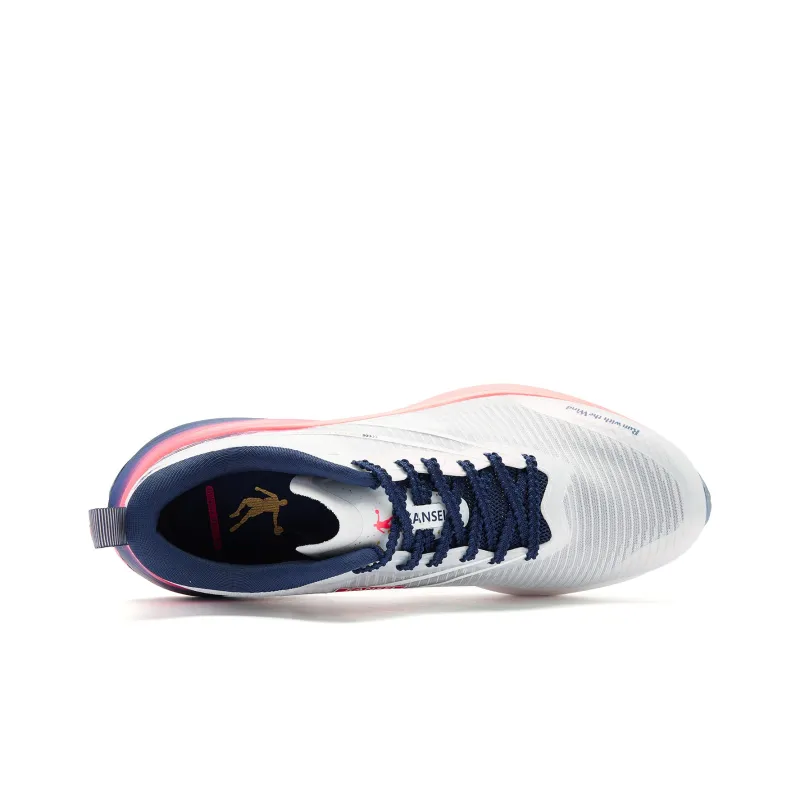 QIAODAN Fast 2.0   Strong Wind Blowing Running Shoes Men Low Top Jordan White Green Plum-3