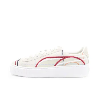PUMA Suede Platform Courture 'White Red' Women's