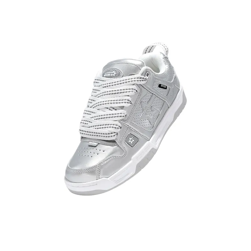 RIPSTAR SKBD Pro Puffy Shoes Low Top Skateboard Shoes Unisex Xingji Silver-5