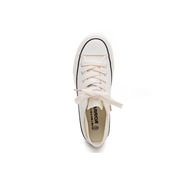 Warrior Warrior Wear resistant And Lightweight Low Top Canvas Shoes Women's White Black-3