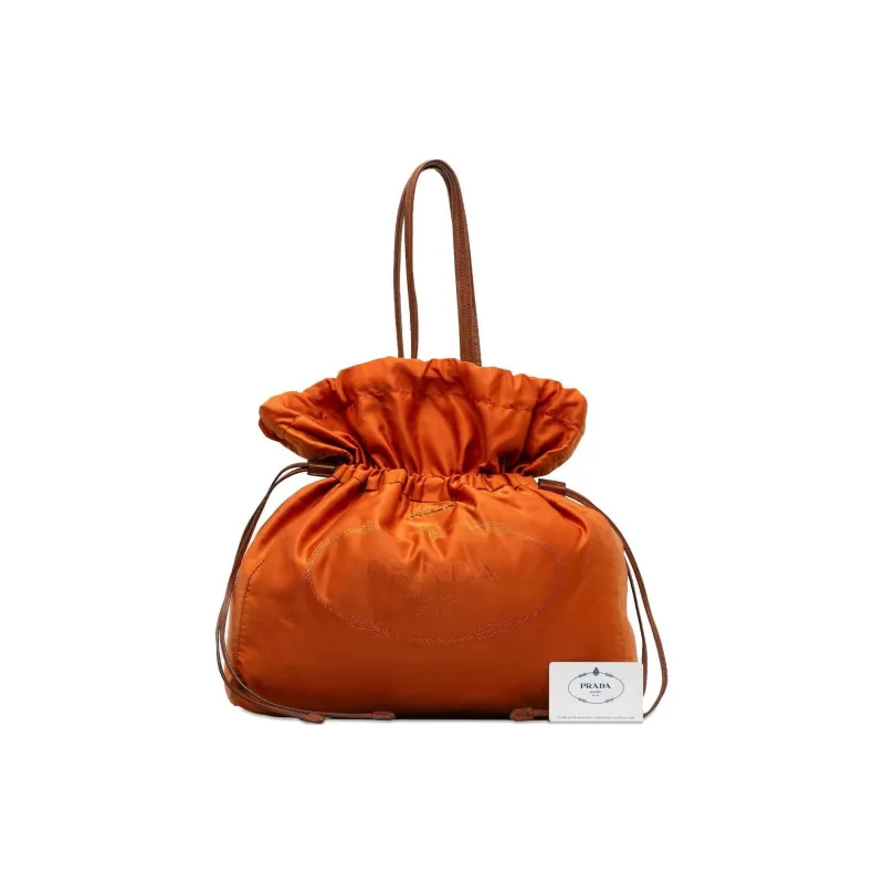 PRADA Nylon Tote Bag Shopping Bag Shoulder Bag Handbag Unisex Orange-2