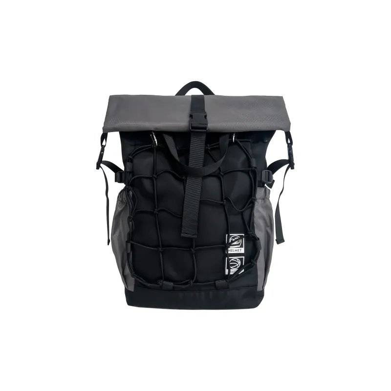 GEERDUN Nylon Backpack Unisex Black/Black Gray-0