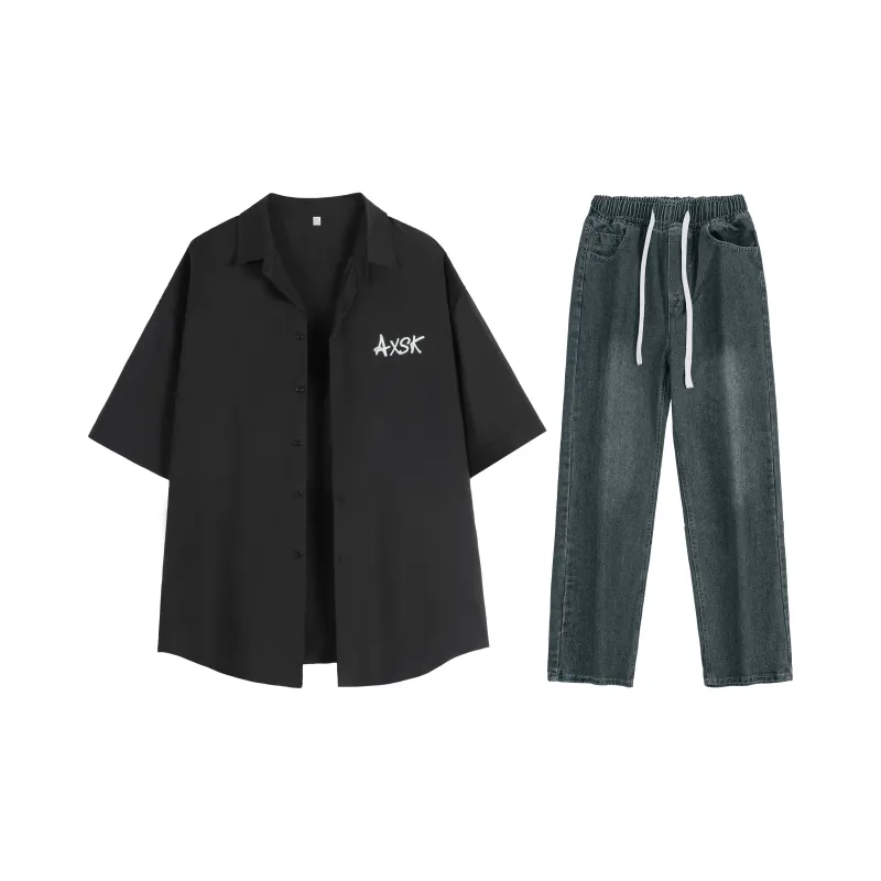 A.X.S.K Shirt Matching Set Unisex-45