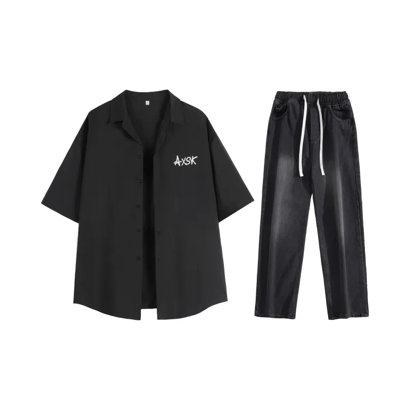 A.X.S.K Shirt Matching Set Unisex-1