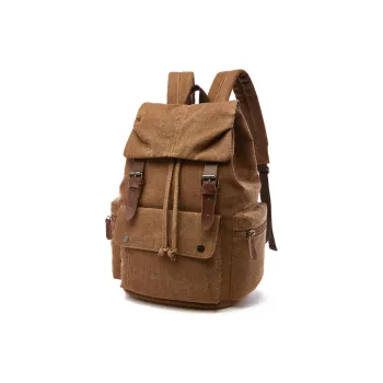 CMLZIUA Canvas Backpack Unisex Coffee/Black/Khaki/Dark Blue/Gray/Maroon/Army Green