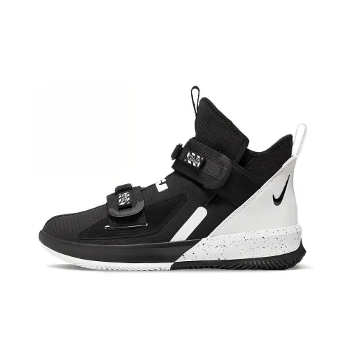 Nike Zoom Soldier 13 Basketball Shoes Men Mid-Top Black/White