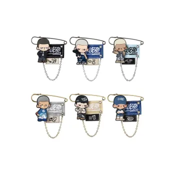 POP MART KUBO JEANS Collection Badge Blind Box Products Single Mystery Box/Full Box 6 Pcs