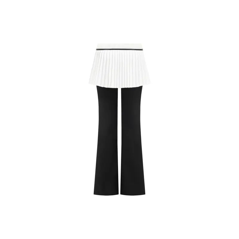 PUKI Casual Pants Women's White Black-1