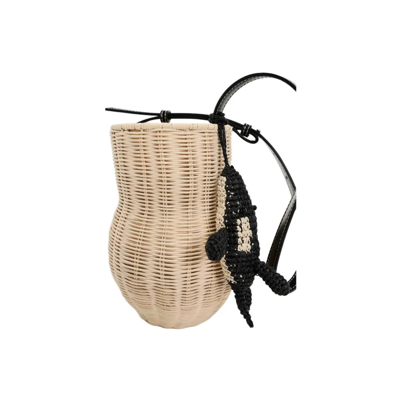 ZARA Polyurethane Woven Bag Crossbody Bag Shoulder Bag Large Size Women's Natural Color-3