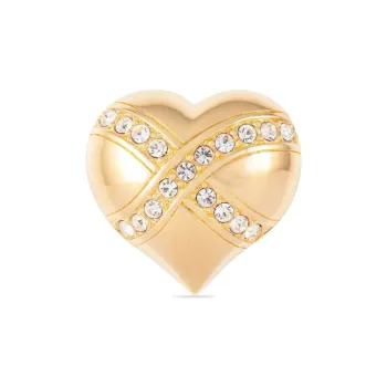 Swarovski 1990s Crystal embellished Heart Brooch