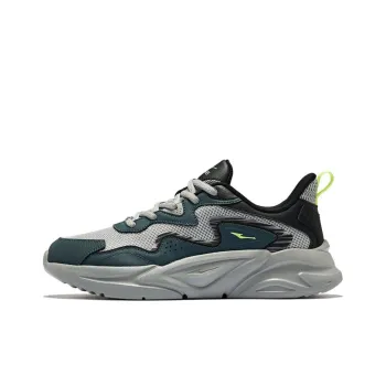 Erke Streams 2.0 Cushioned Wear Resistant Breathable Lightweight Low Top Casual Shoes Men's Gray Black