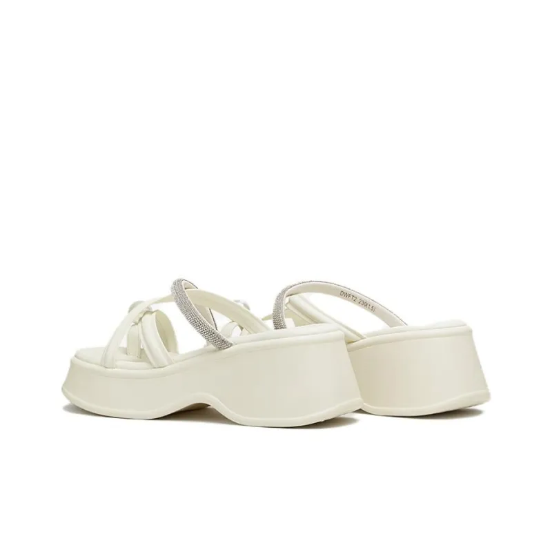 TATA Slide Slippers Women's Black/White/Silver-7