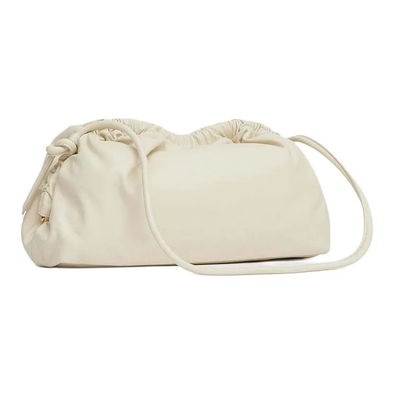 MANSUR GAVRIEL Lambskin Cloud Bag Clutch Extra Large Women's Pearl White-1
