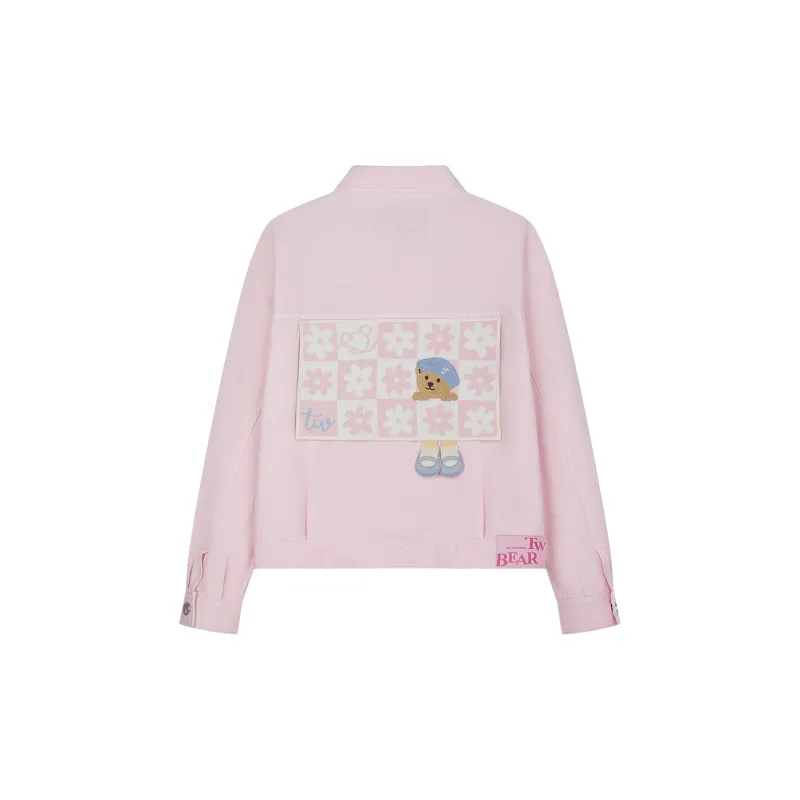 Teenie Weenie Cropped Coats Women's Pink-1