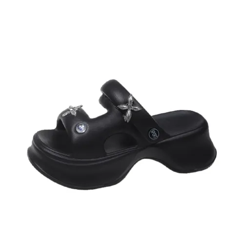 XMISTUO Vintage DIY Stud Height Increasing Platform Clogs Women's