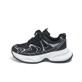 WARRIOR Chunky Sneakers Unisex Low Top Black