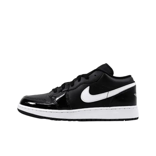 Jordan 1 Low Black Patent White GS