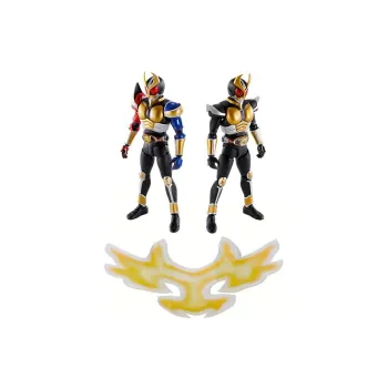 BANDAI SHF Soul Limited PB Limited Real Bone Carving Kamen Rider Agito Trinity+Earthy Shape Set Action Figures 14.5cm