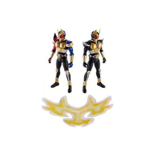 BANDAI SHF Soul Limited PB Limited Real Bone Carving Kamen Rider Agito Trinity+Earthy Shape Set Action Figures 14.5cm