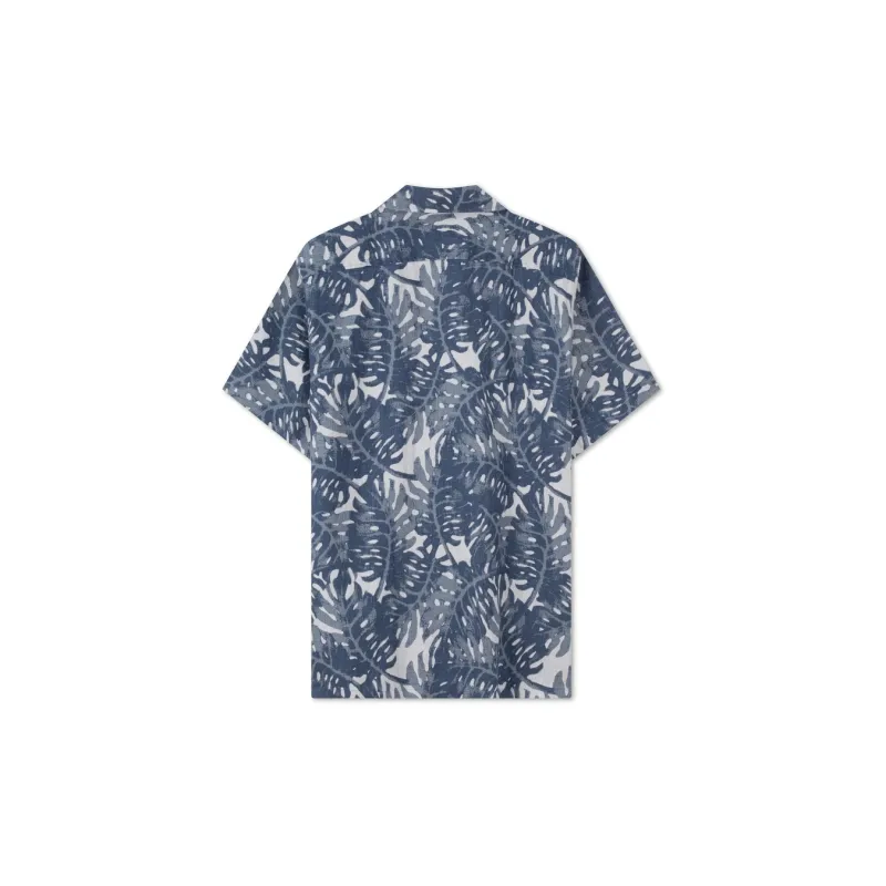 Tommy Hilfiger Shirt Men's Dark Blue White Pattern-1
