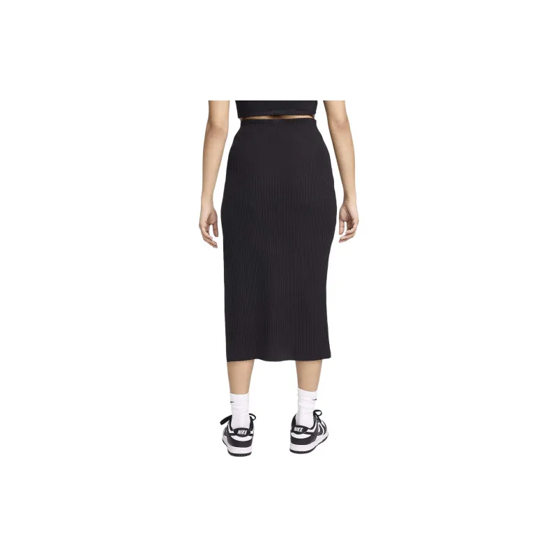 Nike Sportswear Chill Knit Casual Long Skirts Women's Black-1