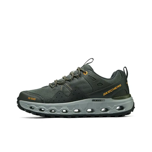 Skechers Anti Slip Wear Resistant Low Top Casual Running Shoes Men's Green
