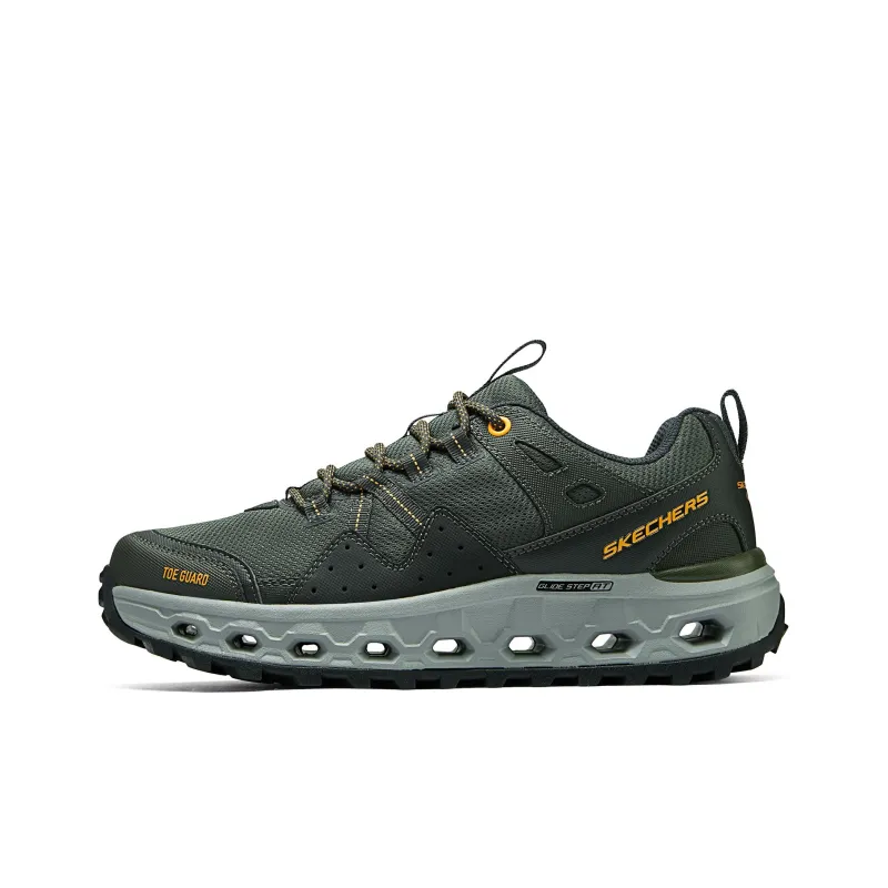 Skechers Anti Slip Wear Resistant Low Top Casual Running Shoes Men's Green-0