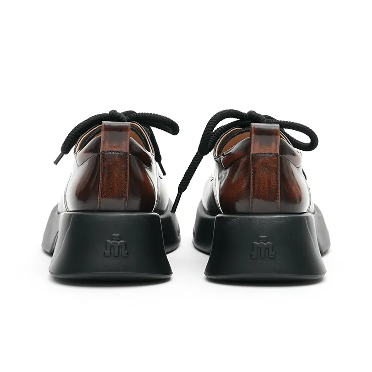 MASOOMAKE Loafers Women's Crystal Black, Lava Brown-10