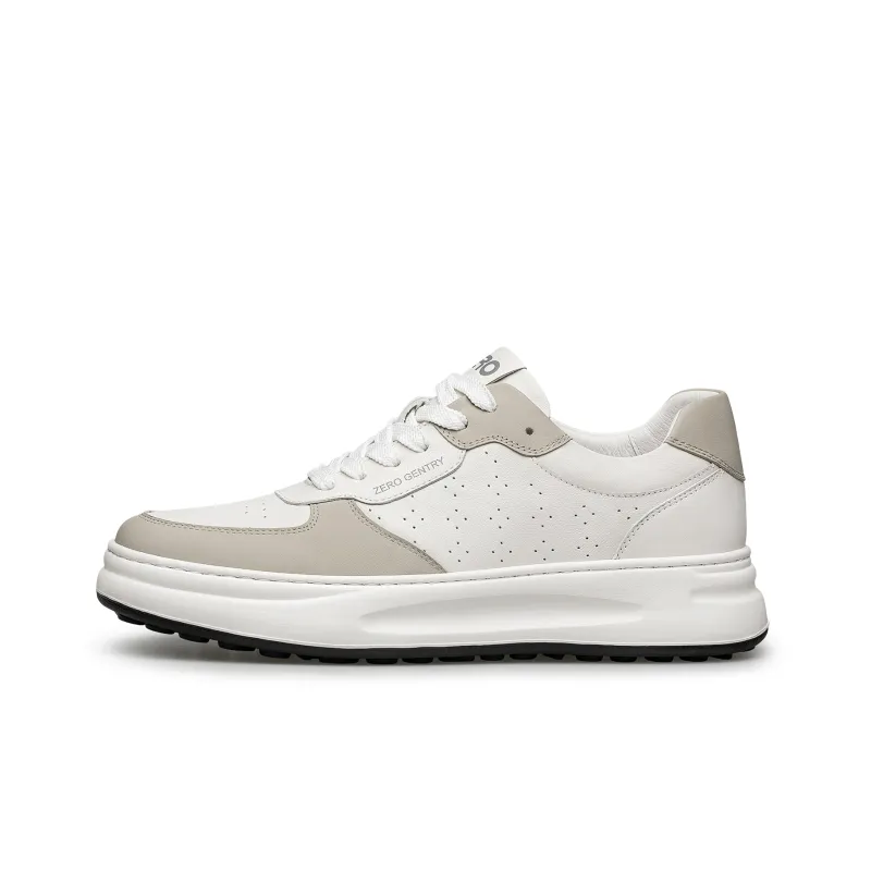 ZRO Skateboard Shoes Men Low Top White/White Gray/White Blue-7