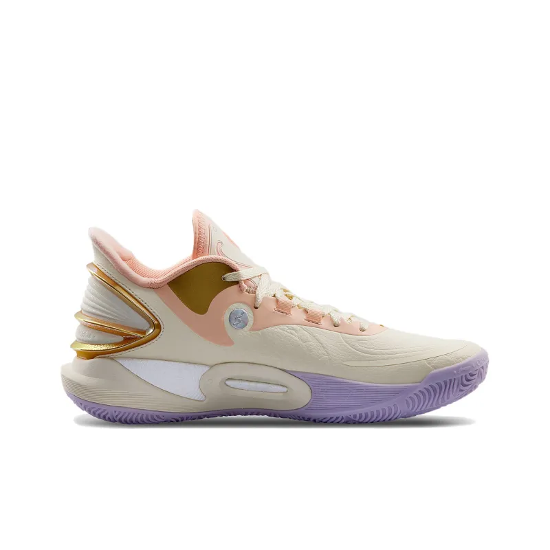 LiNing CJ 3 Cushioning Anti Slip And Wear Resistant Lightweight Rebound Low Top Basketball Shoes Men's Champagne-1