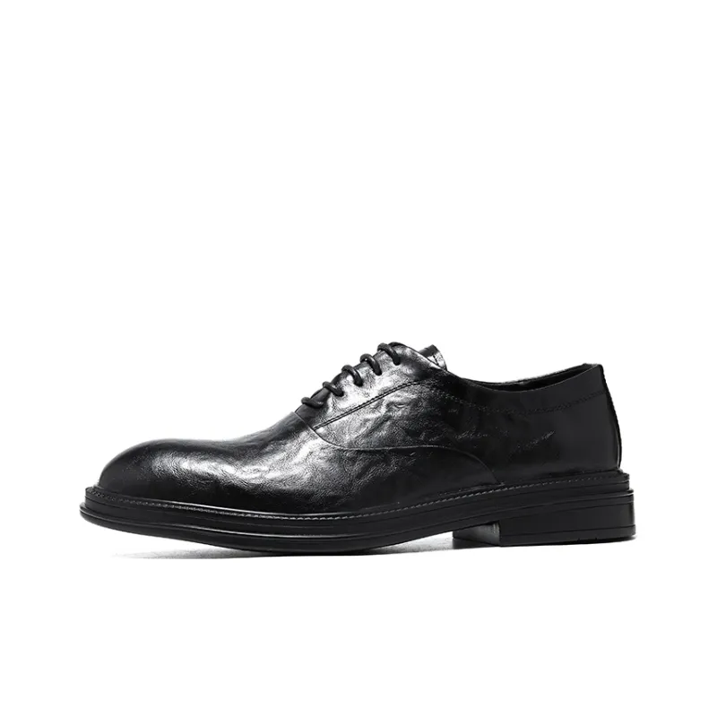 Romon Dress Shoes Men Low Top Black, Brown-0