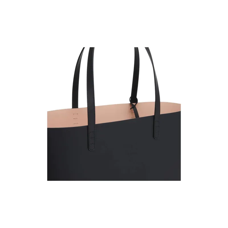 MANSUR GAVRIEL Plant Tanned Leather Tote Bag Shopping Bag Handbag Large Size Women's Black & Natural-3