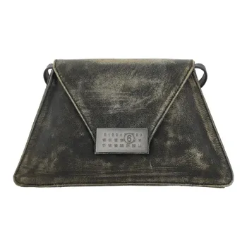 MM6 Maison Margiela Calfskin Shoulder Bag Women's Black & Brown